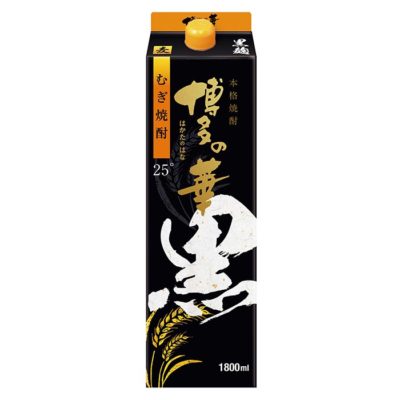 本格麦焼酎　博多の華・黒麹パック　1800ml